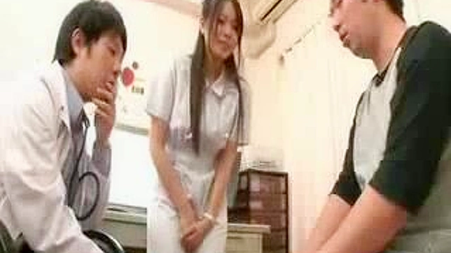 Japanese Nurse Gets Fingered by Doctor During Patient Care