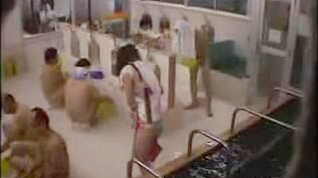 Sexy Teen Scandal in Public Bathhouse! Asians Clothes Slip Away.