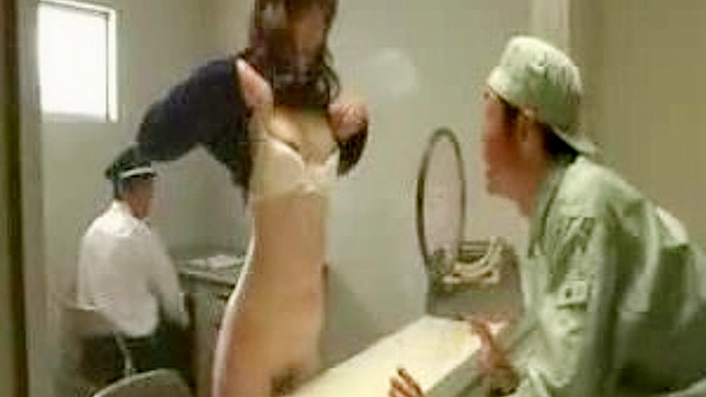 Naughty Visit - Japan Girl Strips Nude in Prisoner Room