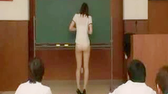Naughty Teacher Strips Nude in Front of Students