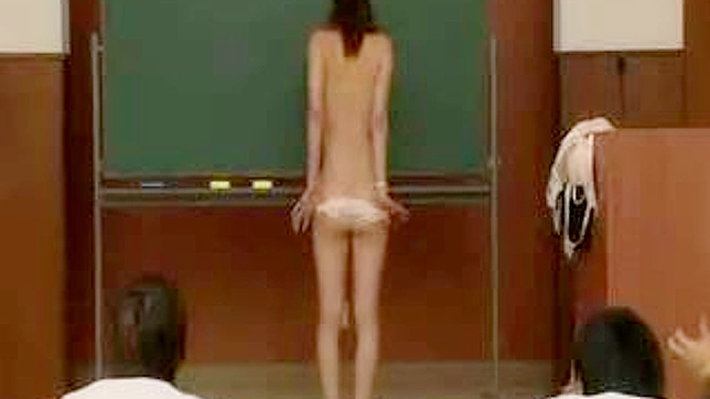 Naughty Teacher Strips Nude in Front of Students