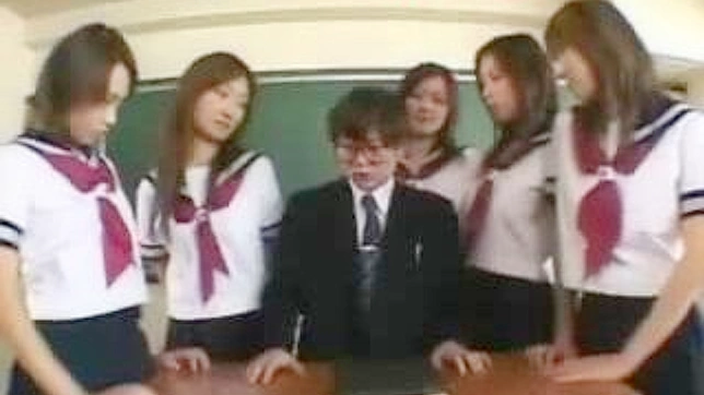 Sexy Asian Teens in Classroom Fun