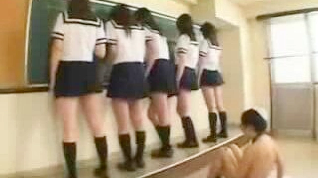Sexy Asian Teens in Classroom Fun