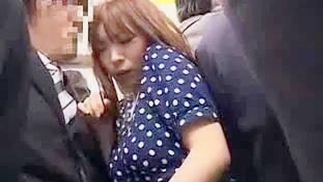 Sexy Office Lady Gets Touched on Train in Japan