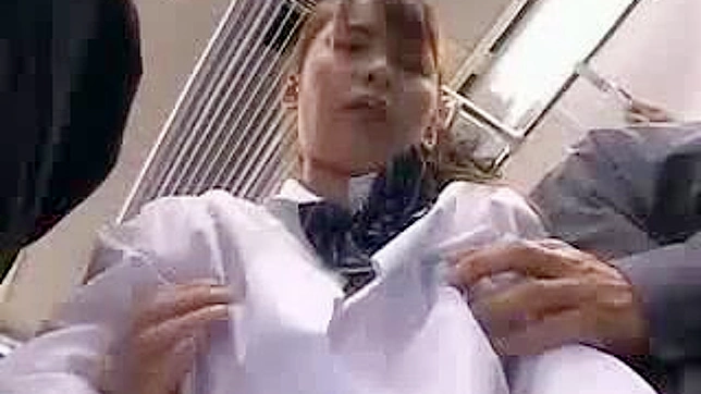 Innocent schoolgirl secret fantasy fulfilled on crowded Tokyo train