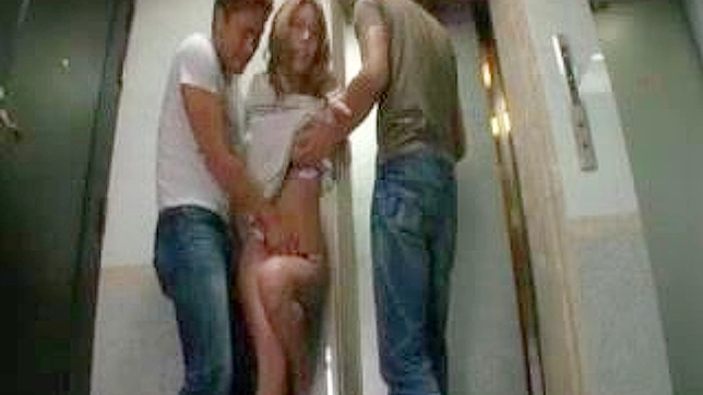 Groping Neighbors and MILF in Elevator Porn Video