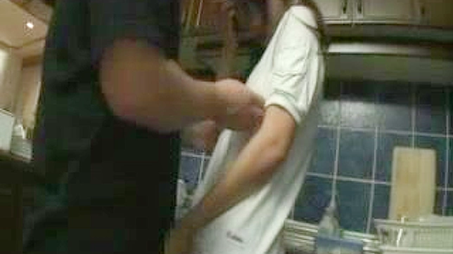 Kitchen Cockfest - Girl Gets Double teamed by two guys