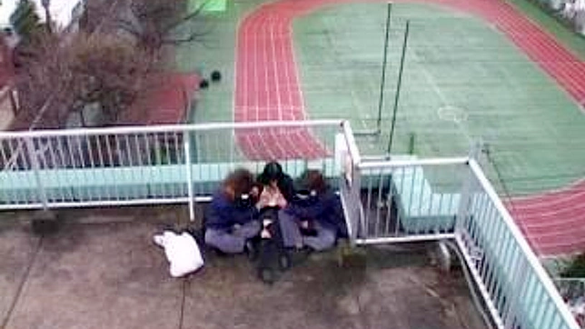 Japan Teen Secret Tekoki on School Roof With Two Friends