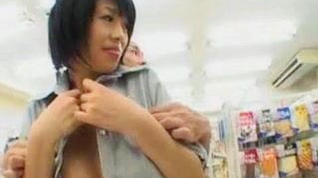 Asian Girl Wild Sex in Public Shop