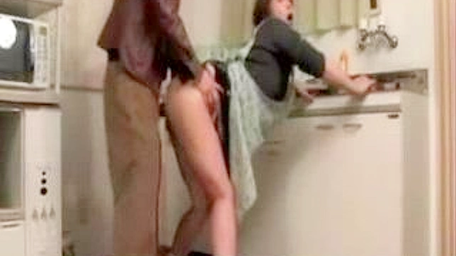 Kitchen Cuckolding - Wife Takes on Stranger in Hubby Absence
