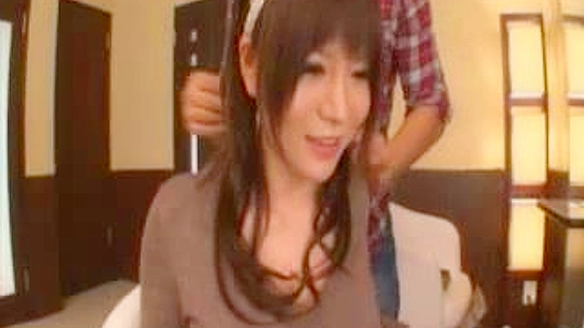 Oriental Busty Hairdresser Secret Pleasure at her Salon
