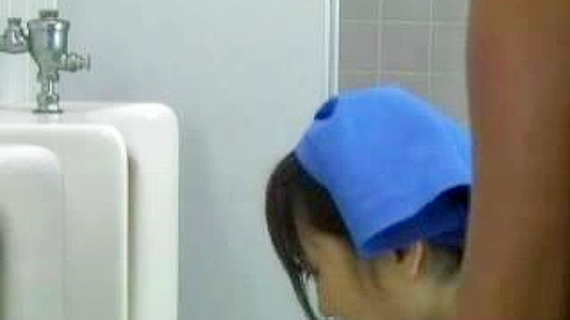 JAV Toilet Cleaner Gets Surprised with Rough Sex on Duty