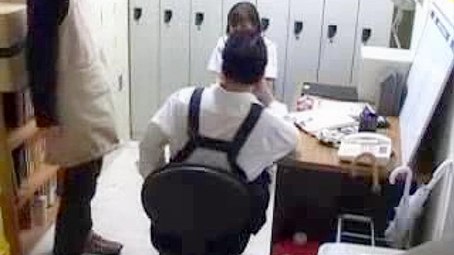 Sexy Schoolgirl Secret Encounter with Janitor in Locker room