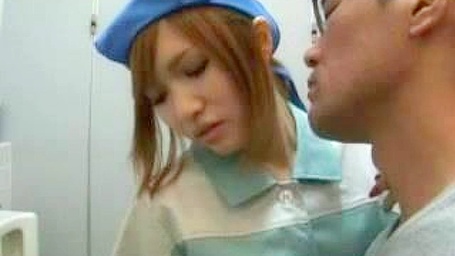 Nippon Toilet Cleaner Gets Surprised with Hot Sex while on Duty
