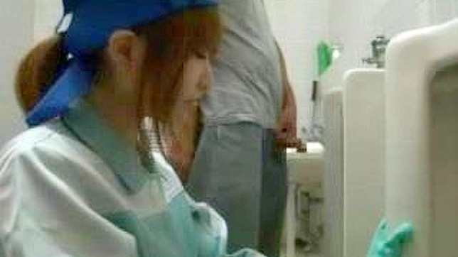 Nippon Toilet Cleaner Gets Surprised with Hot Sex while on Duty