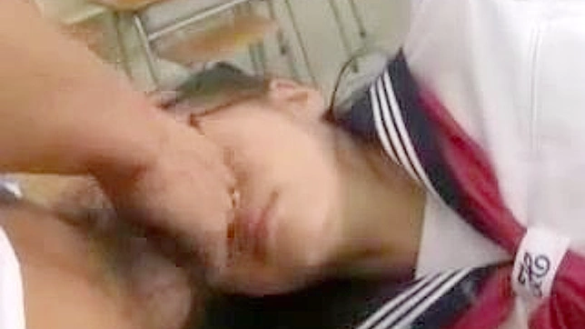 Uniformed schoolgirls in Japan get pushed on fuck by their classmates