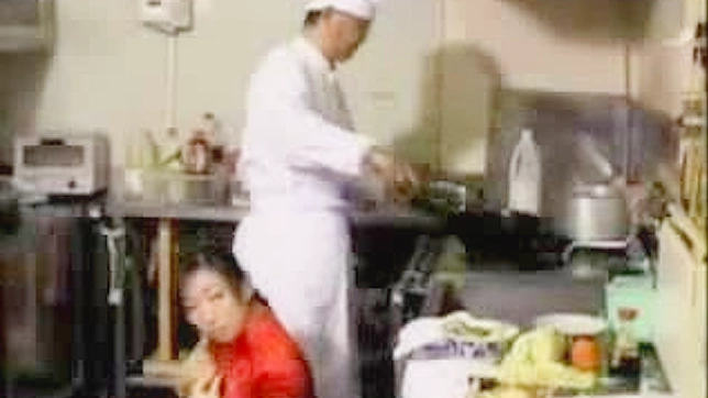 Uncontrollable Desire in the Kitchen - Chef Takes Advantage of Waitress
