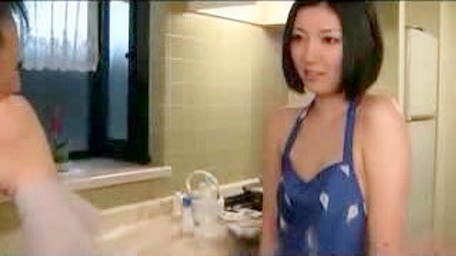 Son Horny friend can't resist sexy Asian housewife