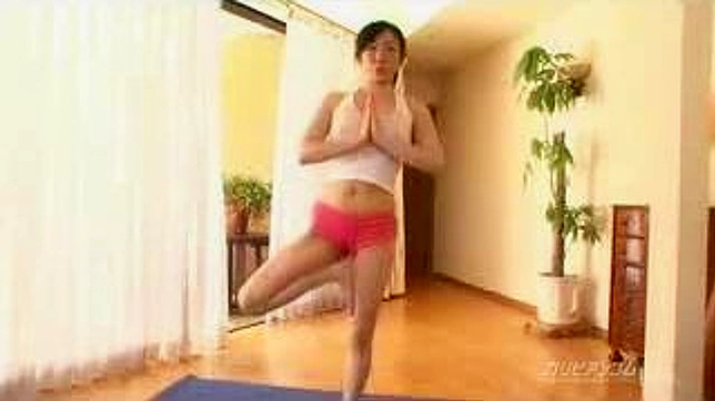 Oriental MILF Gets Caught by Husband and sister during Yoga session
