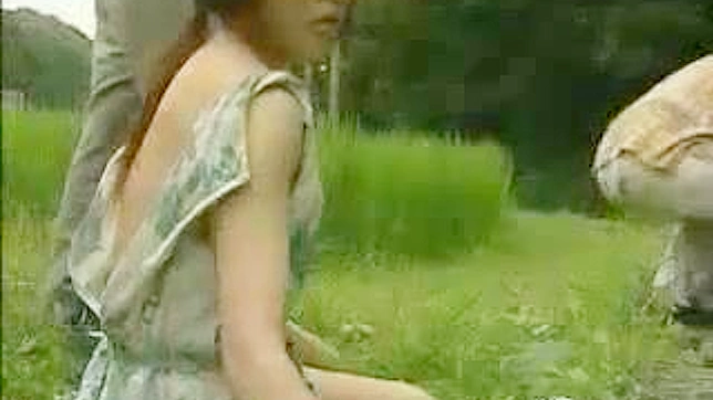 Japan Farmgirl Rough Sex with Dirty Old Man on the Field