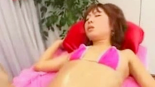 Massaging Asian Slender Girl Sensuality