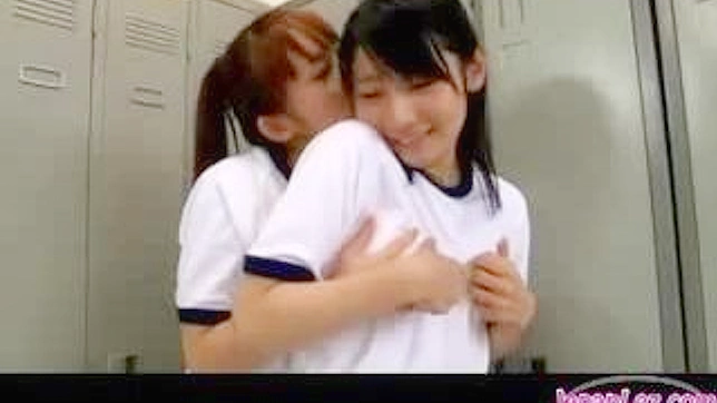 Oriental Studentgirls in Training Get Intimate with Each other Nipples and Pussies in the Locker room.