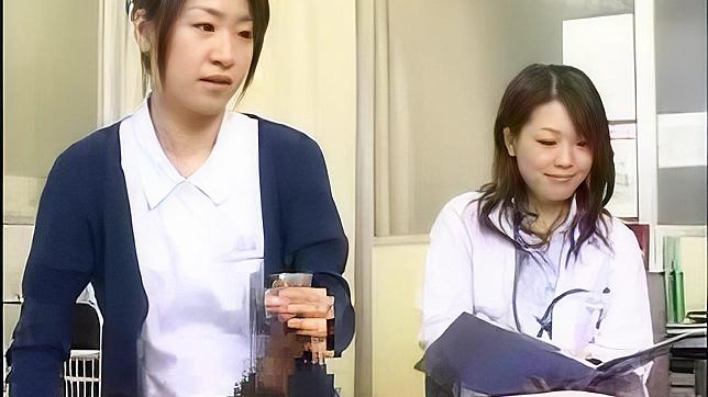 Japanese Nurse Listening Doctors Orders for Experiment