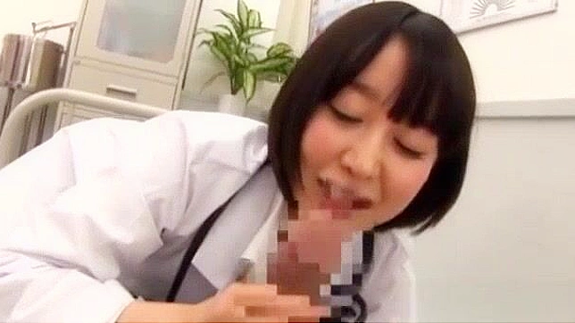 Japanese MILF Yuu Shinoda's Nasty Doctor Fetish Blowjob & Doggy Style