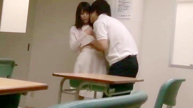 Japanese College Sweethearts' Secret Sex lesson with Big Tits & Cumshot