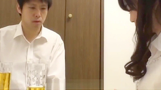 Japanese Teacher's Creamy Amateur Cumshot After Drinking Pills