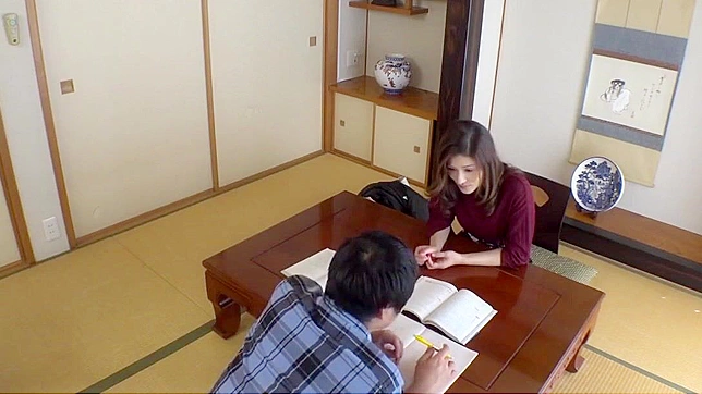 Japanese MILF Teacher's Secret Fingering Lesson with Hairy Amateur Student