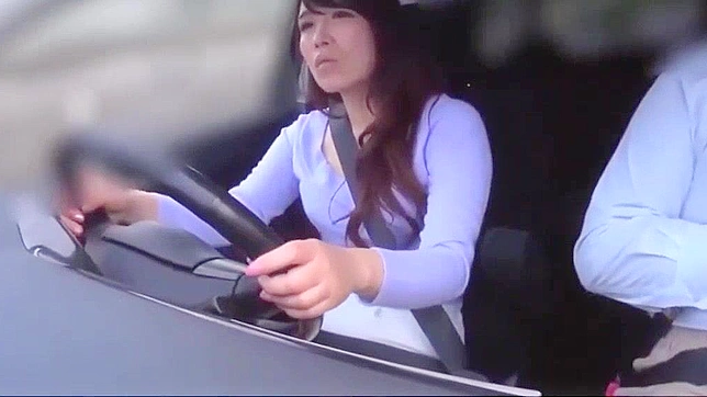 Japanese Driving School Panty Peeking & Fingering with Teacher