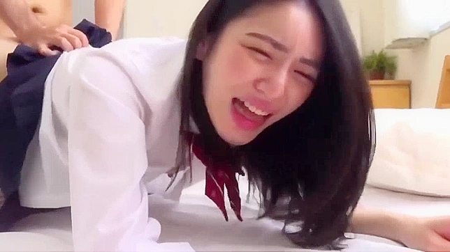 Japanese Schoolgirl Group Sex with Hairy Teacher in HD