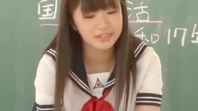 Japanese Schoolgirl Lesbians Teach Old/Young Teacher in Gangbang Fetish