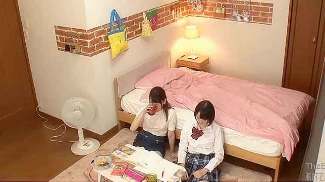 Japanese Schoolgirl's Lesbian Stepfantasy with Teacher and Group Sex