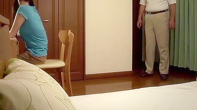 Japanese Teen Student and Teacher's Hot Home Play