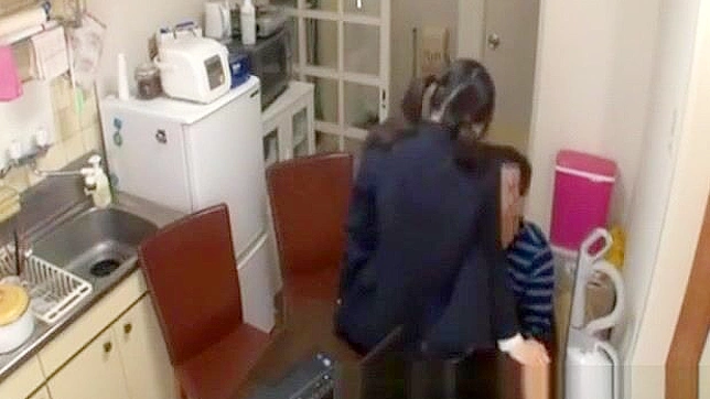 Japanese MILF Teacher's Hairy Cougar Sex with Young Students in Voyeur Fake Classroom