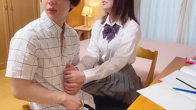 Serious Student's Creamy Seduction with Tutor in HD
