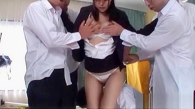Japanese Teacher's Naughty Blowjob and Cunnilingus with Horny Students in Hardcore Gangbang