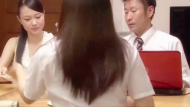 Step Fantasy with Hairy Asian Teacher and Daughter's Tutor