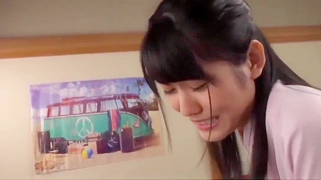 Japanese MILF Teacher in Lingerie Peeing during Home Visit