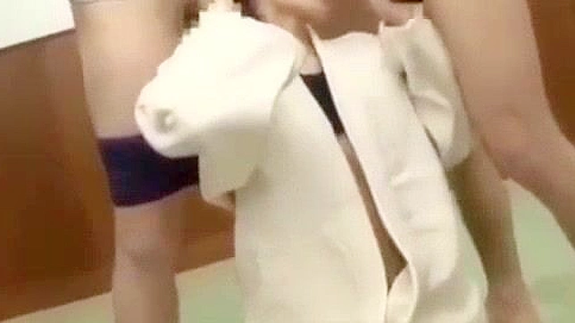 MILF Judo Teacher's Wild Blowjob & Fingering Before Wedding with Students' Cream Pie Gangbang