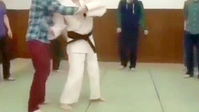 MILF Judo Teacher's Wild Blowjob & Fingering Before Wedding with Students' Cream Pie Gangbang