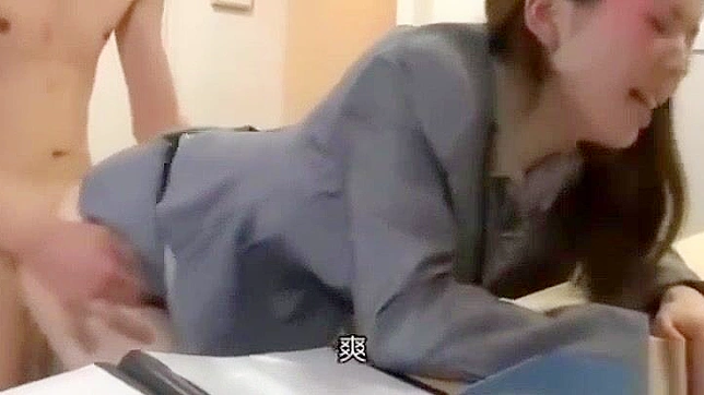 Japanese Office Lady Teacher's Fetish Blowjob & Gangbang with Big Butt Asian Students