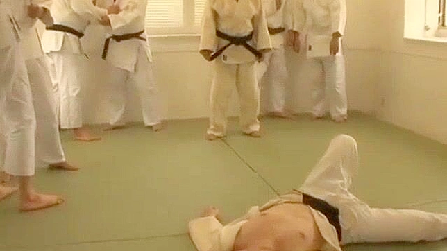 Japanese Hairy Female Judo Teacher's Threesome Group Sex