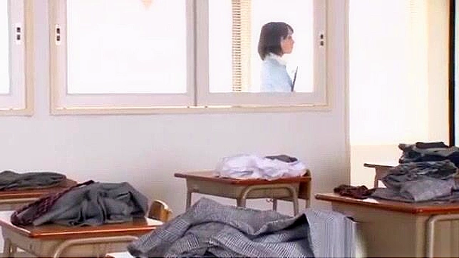 Japanese Teacher Airi Suzumura's Solo Pussy Play with Dildos