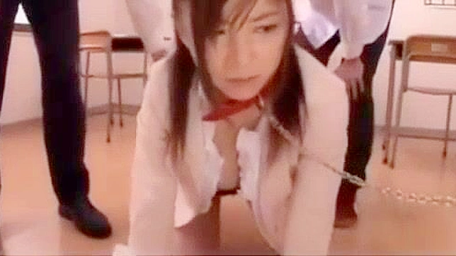 Japanese Teacher's Fetish Classroom - Students Make Her Come