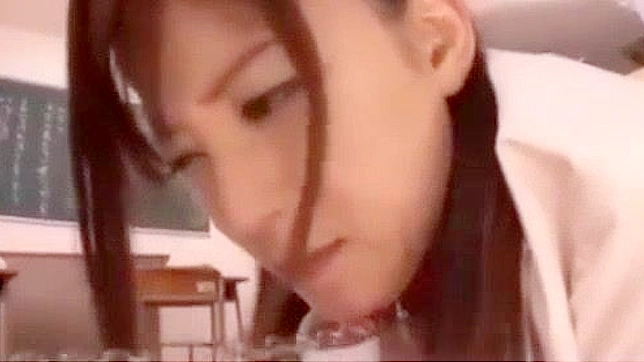 Japanese Teacher's Fetish Classroom - Students Make Her Come