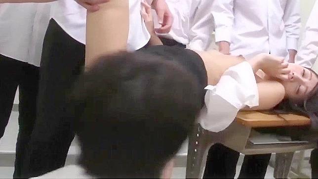 Japanese Teacher Gets Hairy in HD Gangbang with Dildos (Uncensored)