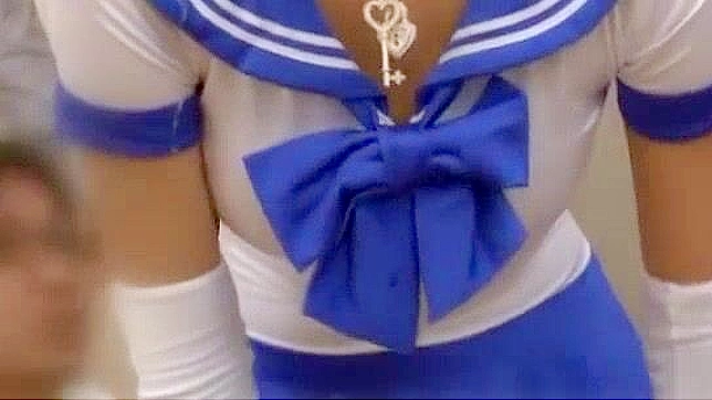Japanese Cosplay Teacher Gets Gangbanged with Big Tits and Blowjobs